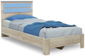 Κρεβάτι παιδικό Looney pakoworld σε χρώμα castillo-μπλε 100x200εκ 123-000076