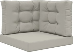 vidaXL Μαξιλάρι Καναπέ Εξωτερικού Χώρου 3 pcs Γκρι Πολυεστέρας