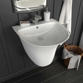 vidaXL Λεκάνη Λευκό 47 x 45 x 37 εκ Γυαλιστερή Κεραμική