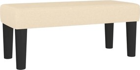 vidaXL Κρεβάτι Boxspring με Στρώμα Κρεμ 100 x 200 εκ. Υφασμάτινο