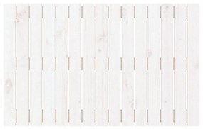 Κεφαλάρι Τοίχου Λευκό 95,5x3x60 εκ. από Μασίφ Ξύλο Πεύκου - Λευκό
