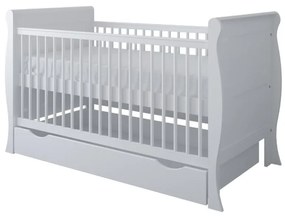 Βρεφικό προεφηβικό Κρεβάτι με Συρτάρι Elegant White  70x140cm  BC10014 BabyCute