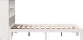 vidaXL Κρεβάτι Βιβλιοθήκη Χωρίς Στρώμα 140x200 εκ Μασίφ Ξύλο Πεύκο