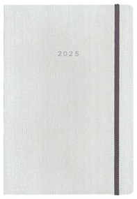 Next ημερολόγιο 2025 fabric ημερήσιο flexi λευκό με λάστιχο 12x17εκ.  τμχ.