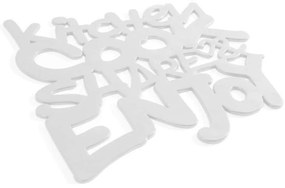 Ταπέτο Νεροχύτη Αντιολισθητικό Letters 06017.003 32x29,5cm White PVC
