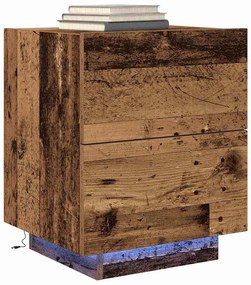 vidaXL Κομοδίνο 2 pcs Παλαιό ξύλο 45 x 40 x 55 εκ Επεξεργασμένο ξύλο