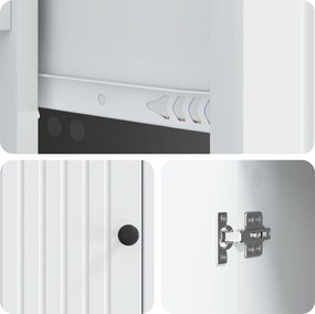 vidaXL Πλαϊνό γραφείο Λευκό 66 x 34,5 x 90 εκ Επεξεργασμένο Ξύλο