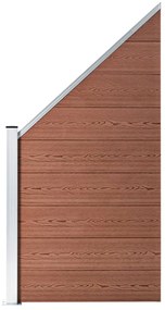 vidaXL Πάνελ Περίφραξης Καφέ 105 x (105-180) εκ. από WPC