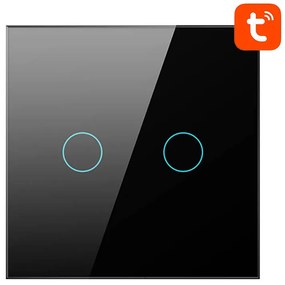 Smart Light Switch WiFi Avatto TS02-EU-B2 2 way (black)