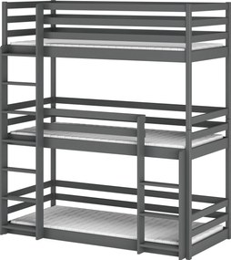 TED 90x190 graphite bunk bed Lano Furniture