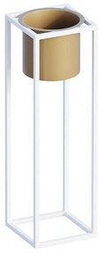 Κασπώ 247HFM1187 15x15x50cm White-Gold Aberto Design Metal