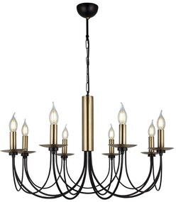 Φωτιστικό Οροφής - Πολυέλαιος Dofa 341LCA1194 74x85cm 8xE14 40W Gold-Black Opviq