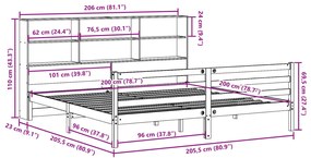 ΚΡΕΒΑΤΙ ΒΙΒΛΙΟΘΗΚΗ ΧΩΡΙΣ ΣΤΡΩΜΑ 200X200 ΕΚ ΜΑΣΙΦ ΞΥΛΟ ΠΕΥΚΟΥ 3321907