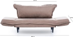 Διθέσιος Καναπές Κρεβάτι Μινκ VINO 60x150x85