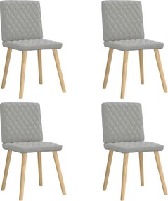 vidaXL Καρέκλες τραπεζαρίας 4 τεμ Cloud Grey Fabric