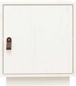 vidaXL Κομοδίνα 2 τεμ. Λευκό 40x34x45 εκ. από Μασίφ Ξύλο Πεύκου