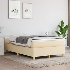 Πλαίσιο Κρεβατιού Boxspring Κρεμ 120x200 εκ. Υφασμάτινο - Κρεμ