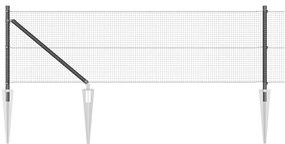 vidaXL Στύλος Περιφράξεων Γκρι 50 x 0,6 μ (16 x 16 mm δικτύου)