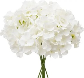 VEVOR 105 Pcs Artificial Silk Hydrangea Flowers 9.8 In Bouquet Arrangement White