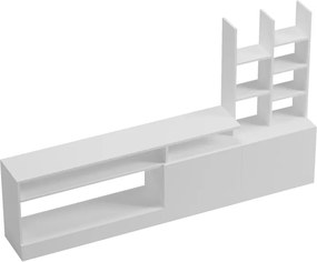 Σύνθετο σαλονιού Seruno pakoworld λευκό 170x25x100εκ