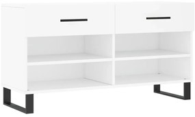 vidaXL Παπουτσοθήκη Λευκή 102 x 35 x 55 εκ. από Επεξεργασμένο Ξύλο