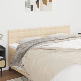 vidaXL Κεφαλάρια Κρεμ 180x5x78/88 εκ. Ύφασμα