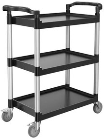 VEVOR Heavy Duty Utility Cart 300 lbs Capacity 3-tier Service Cart with Wheels