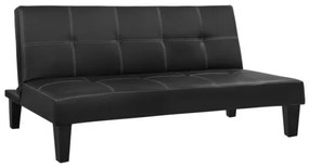 ΚΑΝΑΠΕΣ ΚΡΕΒΑΤΙ 3Θ HM3002.02 ΜΑΥΡΟΣ PU ΜΕ ΓΑΖΙΑ 186x90x82
