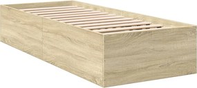 vidaXL Πλαίσιο Κρεβατιού Sonoma Δρυς 90 x 190 εκ. Επεξεργασμένο Ξύλο