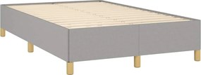 vidaXL Κρεβάτι Boxspring με Στρώμα &amp; LED Αν.Γκρι 120x190εκ. Υφασμάτινο