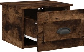 vidaXL Κομοδίνο Επιτοίχιο Καπνιστή Δρυς 41,5 x 36 x 28 εκ.