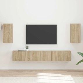 vidaXL Σετ επίπλου τηλεόρασης 5 pcs Δρύς Sonoma Επεξεργασμένο ξύλο