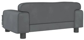vidaXL Καναπές Παιδικός Σκούρο Γκρι 70 x 45 x 30 εκ. από Βελούδο