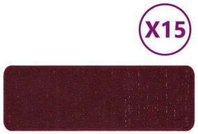 vidaXL Σκαλοπάτια 15 pcs Μπορντό 60 x 25 cm Πολυπροπυλένιο