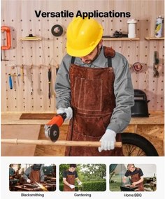 VEVOR Leather Welding Work Apron Heavy Duty Cowhide Heat Resistant Welding Apron