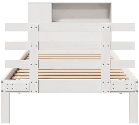 vidaXL Κρεβάτι Βιβλιοθήκη Χωρίς Στρώμα 100x200 εκ. Μασίφ Ξύλο Πεύκο