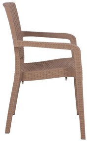 Καρέκλα Κήπου Cappuccino Rattan 58x55x87cm