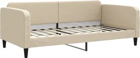vidaXL Καναπές Κρεβάτι Συρόμενος Κρεμ 100 x 200 εκ. Υφασμάτινος