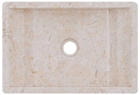 Νιπτήρας Γυαλιστερό Κρεμ 45 x 30 x 12 εκ. Μαρμάρινος - Κρεμ