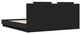 Πλαίσιο Κρεβατιού με Κεφαλάρι και LED Μαύρο 160 x 200 εκ. - Μαύρο