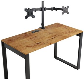 Βάση οθόνης Esperanza ERW018, Για 2 οθόνες, 10"-27", VESA 75/100 mm, Έως 8 κιλά ανά βραχίονα, Μαύρο