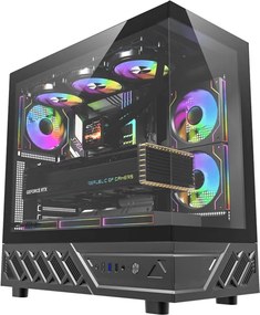 Θήκη υπολογιστή DarkFlash DS950 (μαύρη) + 6 ανεμιστήρες