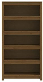 vidaXL Βιβλιοθήκη Μελί 80 x 35 x 154 εκ. από Μασίφ Ξύλο Πεύκου