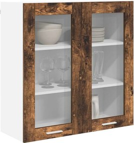 vidaXL Κρεμαστό ντουλάπι Καπνιστό Δρύς 80 x 31 x 80 εκ.