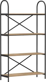vidaXL Ράφι Βιβλίων 4 επιπέδων 80 x 30 x 146 εκ Επεξεργασμένο ξύλο