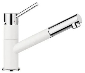 Blanco Kano-S White-Chrome Μπαταρία Κουζίνας Με Αποσπώμενο Ντουζ