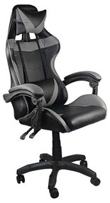 Gaming Πολυθρόνα Bf7850 Pu Μαύρο/Γκρι . Διάσταση: 63x70x117/127cm