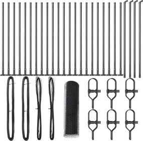 vidaXL Στύλος Περιφράξεων Γκρι 50 x 0,4 m (13 mm πλέγμα)