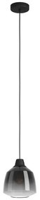 Φωτιστικό Οροφής Sedbergh 43821 Φ20x110cm 1xΕ27 40W Black-Smoke Eglo Steel,Glass