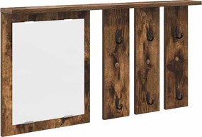 vidaXL Τοίχου Κρεμάστρα Καπνιστή δρυς 85 x 10 x 45 εκ.